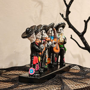 Jour des morts squelette bande Statue résine Sculpture créative mexicaine vacances décorations pour la maison Festival ornement cadeau - Product Image 4
