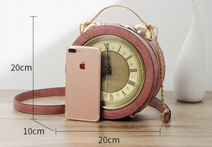 Bolso de Mujer Estilo Británico 2025, Bolso Retro Nuevo, Bolso Creativo con Forma de Reloj, Bolso Redondo Pequeño y Divertido - Product Image 2
