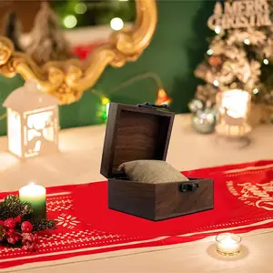 Caja de madera de nogal para manualidades, caja de joyería y reloj, caja de recuerdo de madera, regalo