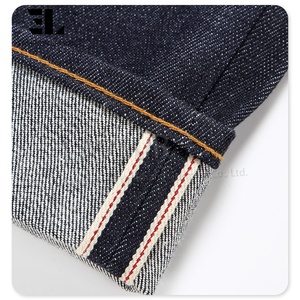 LARSUR Custom Denim Fabricant Bukleback Work Brut Selvedge Denim Jeans Hommes Paris <span class=keywords><strong>Boucle</strong></span> Droite Slim Red Selvedge Denim Pants - Product Image 5