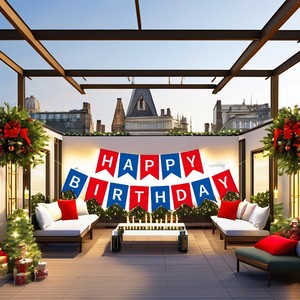 ธงกระดาษปรับแต่งได้สำหรับงานวันเกิด - ขนาดและดีไซน์ตามสั่ง ของตกแต่งสุขสันต์วันเกิด - Product Image 4