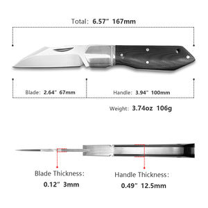 D2 acciaio per utensili <span class=keywords><strong>Higonokami</strong></span> coltello pieghevole tascabile per campeggio - Product Image 4