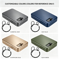 Mini coffre-fort pour arme de poing, serrure à combinaison à 3 chiffres, clé mécanique, acier, petit, portable, accès rapide, maison, voiture, vente en gros, directement de l'usine