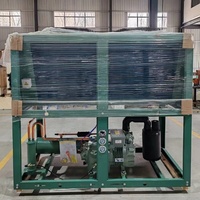 Unité de condensation de type V à économie d'énergie, compresseur à piston semi-hermétique, moteur, capacité de refroidissement personnalisée pour chambre froide et congélateur