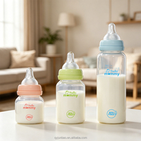 Biberon anti-colique personnalisé avec tétine en silicone souple, biberon d'alimentation pour bébé en PP, débit lent, moyen, rapide, 0-12 mois, biberon d'allaitement pour bébé