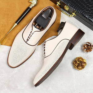 <b>Punched</b> Oxford-style men's <b>leather</b> shoes for business and casual wear. Made of genuine <b>leather</b>, with breathable soft <b>leather</b>. - Product Image 3