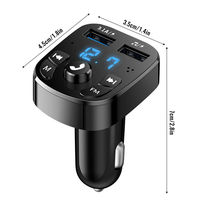 Podofo BT Handsfree Wireless FM Transmitter Pemutar MP3 Mobil Kit Pengisi Daya Mobil Pemantik Rokok Port USB Ganda Harga Pabrik Murah