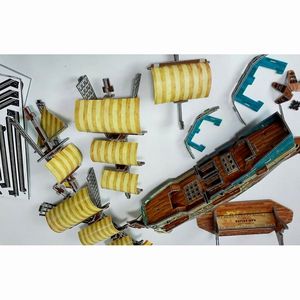Puzzle en papier 3D à faire soi-même, modèle de bateau de l'Armada espagnole, facile à assembler, bateau nautique, jouet éducatif décoratif, cadeau - Product Image 5