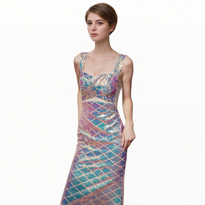 Sirène <span class=keywords><strong>chanson</strong></span> Dollytang surdimensionné arc robe en queue de poisson éclater paillettes fête d'<span class=keywords><strong>anniversaire</strong></span> robe de cocktail - Product Image 3