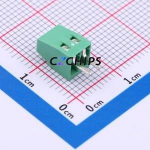 MX128-2.54-02P-GN01-Cu-Y-A Screw Terminal Block Through hole Component (THT),P=2.54mm Connector 1x2P 2.54mm Green Through Hole - Product Image 2