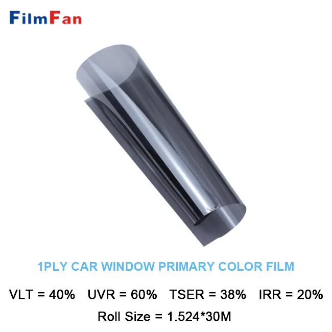 1ply Vinyl कार रंगा हुआ फिल्म सौर खिड़की स्टीकर 1.52*30M OEM और ODM और OBM