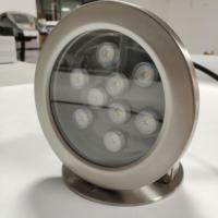 Dernier design, lumière sous-marine étanche IP68 en acier inoxydable 304, 27W DC24V, changement de couleur RVB, pour piscine et aménagement paysager