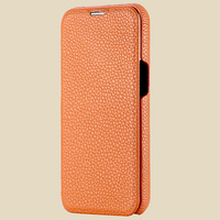 Étui de téléphone à clapet de luxe en cuir véritable de qualité supérieure avec porte-cartes, antichoc, de haute qualité pour 15 Pro Max