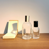 Vente en gros ambre clair 30ml 50ml 100ml bouteille en verre déodorant bouteille de parfum d'huile essentielle