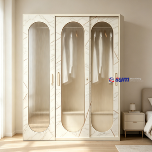 1.2mm Thickness Steel <strong>Wardrobe</strong> with Reinforced Frame, Sturdy Metal Clothes Storage Cabinet for Mining <strong>Camp</strong> Housing - Product Image 1