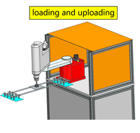 Petit robot industriel SCARA articulé intelligent autonome à 4 axes, longueur de bras de 600 mm, avec PLC et moteur, protection IP40