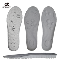 Semelles intérieures en mousse à mémoire de forme 4D avec soutien de la voûte plantaire, massage par acupression, soulagement de la douleur au pied, réduction de la fatigue pour le sport et la course à pied