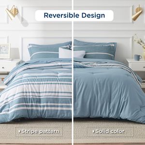 Custom Printing <strong>Royal</strong> <strong>Blue</strong> Comforter Sets 300TC Polyester Simple Luxury King Size <strong>Bedding</strong> for Wedding Hotel Home OEM ODM - Product Image 3