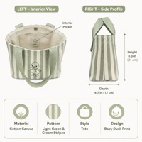Sac fourre-tout rayé personnalisé avec logo imprimé, recyclable, très vendu, sac en toile coloré de haute qualité