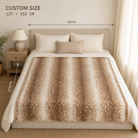 Plaid de luxe double face en fausse fourrure à motif animal, réversible, super doux, écologique, lavable, pour canapé, lit et décoration intérieure