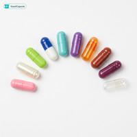 Capsules végétariennes transparentes en HPMC certifiées Halal, colorées sur mesure, taille 000, temps de dissolution 10 minutes