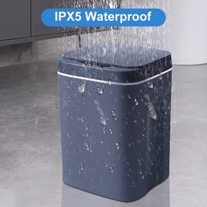 Poubelle intelligente 16L avec capteur automatique, poubelle sans contact étanche avec lumière LED pour cuisine et salle de bain - Product Image 4