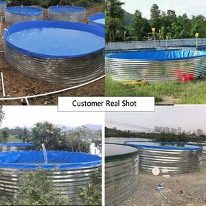 Lona de PVC Redonda para Cría de Peces, Productos Acuáticos Personalizados, Lona Impermeable para Cultivo de Peces, Camarones y Mariscos con Biofloc - Product Image 2