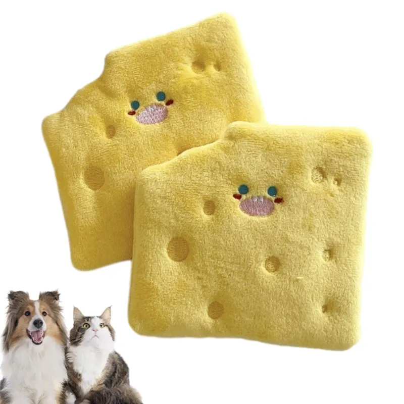 Felpa queso galleta enriquecimiento arrugado mascota Snuffle rompecabezas juguete para perros entrenamiento de forraje interactivo alimentador lento cachorro masticar juguete