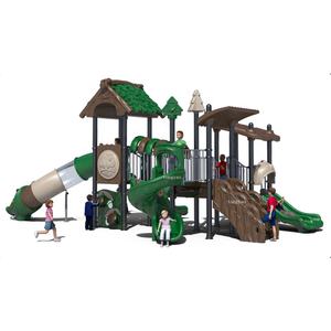 Natuurlijke milieuvriendelijke plastic speelset boomhut LLDPE buitenspeeltoestel glijbaan voor thuisgebruik & schoolgebruik - Product Image 1