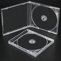 WEISHENG Lot de 10,4 mm Étui CD transparent standard pour disque unique, Boîtier de protection transparent pour CD/DVD double face avec plateau