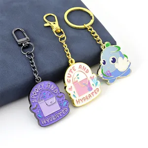 Manufacturers Custom Zinc Alloy Metal Key Chain Logo Personalized Enamel Letter Anime 3d Keychains