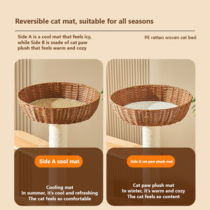 Grosir rumah kucing tenun bingkai sarang kucing memanjat rak anyaman rotan mebel pohon sarang pohon kucing kucing kucing menggaruk Posting - Product Image 5