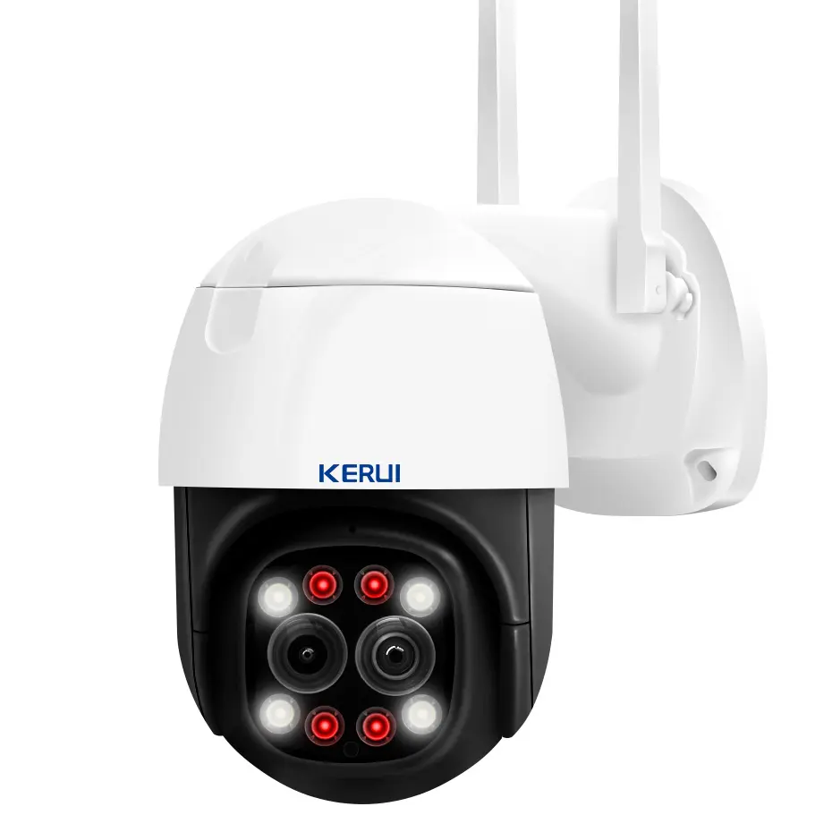 KERUI Wifi 4MP Dual Lens Outdoor Night Vision 2 Way Audio 10X Digital Zoom Auto Tracking Camera WIFI