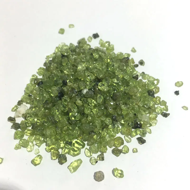 Cristales de Reiki naturales a granel, piedra curativa, virutas de cristal, Olivino, Peridoto, grava de cristal