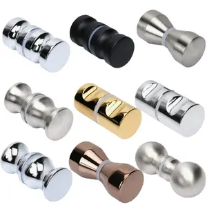 Cabinet Door Bouncer Bathroom Accessories Shower Room Glass Door Single-hole Handle Solid Cylindrical Aluminum Alloy Accessories