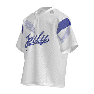 Camiseta Deportiva HEALY Retro Americana de Manga Corta con Cuello en V, Malla Transpirable y Paneles en Contraste - Product Image 2