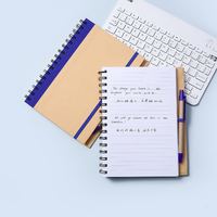 Carnet promotionnel A5 à spirale pour étudiants, en papier kraft, imprimé UV, avec couverture en papier colorée, portable, pour services commerciaux