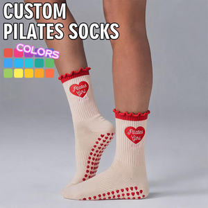 Chaussettes antidérapantes BiLu Reformer Pilates pour femmes, chaussettes de yoga pour l'entraînement en studio de fitness - Product Image 1