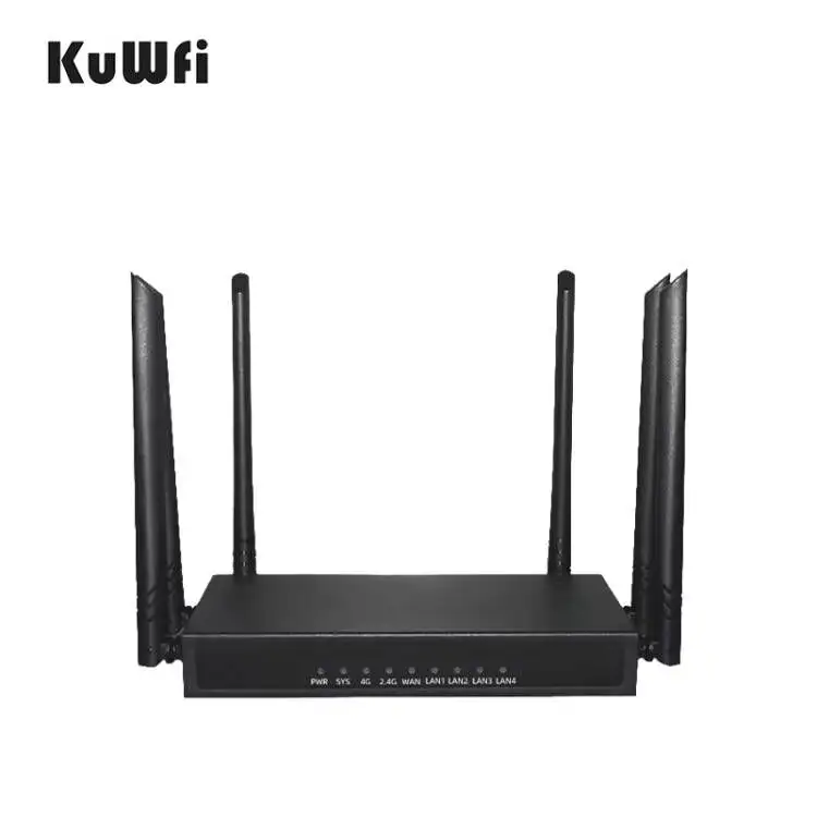 Watchdog KuWFi router 4g, dual band 12V DC power gigabit RJ45 port 4g lte router industri untuk bangunan cerdas