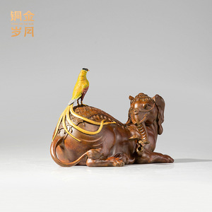 Copper Art Workshop Auspicious <b>Elephant</b> Brass Ornament Feng Shui Living Room Decoration - Product Image 5