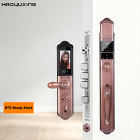 Cerradura Inteligente para Puerta con Cámara, Huella Dactilar y Reconocimiento Facial para Puertas de Aluminio/Madera/Acero/Latón, con Wi-Fi, Control por Aplicación Tuya