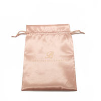 Sacs cadeaux personnalisés Meijei en satin de soie avec cordon de serrage pour sous-vêtements, pochettes anti-poussière et extensions capillaires