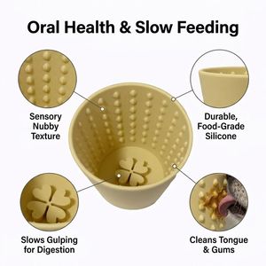 Ciotola 2-in-1 in Silicone Senza BPA per Cani con Serbatoio d'Acqua Profondo e Punti di Contatto per la Leccatura, per Alleviare l'Ansia e Favorire una Digestione Sana - Product Image 6