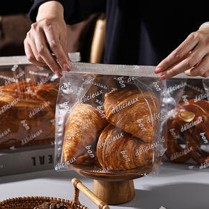 Bolsas de Celofán Transparentes Impresas Personalizadas, Bolsas de Plástico Bopp/opp Cuadradas con Fondo Cruzado para Dulces/<span class=keywords><strong>Pan</strong></span>/Alimentos - Product Image 2