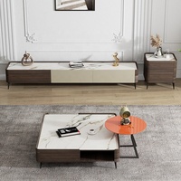Meubles de meuble TV nordiques et ensemble de tables basses combinaison moderne meubles de salon meubles TV