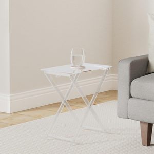 Mesa de bandeja de <span class=keywords><strong>TV</strong></span> de acrílico moderna, muebles plegables, escritorio pequeño para ahorrar espacio, fácil montaje, mesa auxiliar para comer aperitivos, servir - Product Image 4