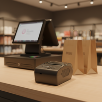 Impresora de Recibos Térmica Portátil POS5810 sin Tinta para Uso Comercial en Supermercados Móviles y Pagos Móviles Transfronterizos