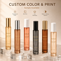 Mini flacon de parfum en verre 5ml 6ml 10ml 15ml, format voyage, cylindre, vaporisateur à pompe, transparent, logo personnalisé, OEM, luxe, impression sérigraphique