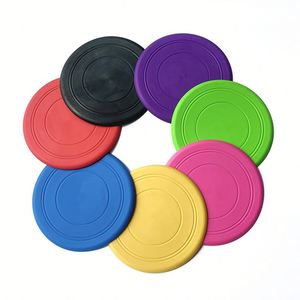 Soft TPR Silicone Dog Flying Disc Toy <b>Bite</b> Resistant Pet Training Interactive Throwing Toy Multiple Colors for Outdoor Play - Product Image 1