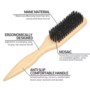 Lược chấy và bàn chải râu chuyên nghiệp, cổ điển, di động, thoải mái, sang trọng với lông bàn chải thân thiện với môi trường, logo tùy chỉnh để sử dụng tại nhà - Product Image 2